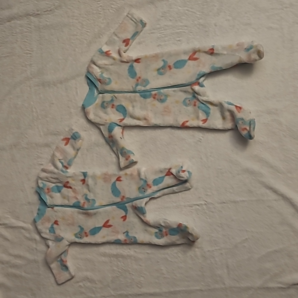 One peice pajamas for twins